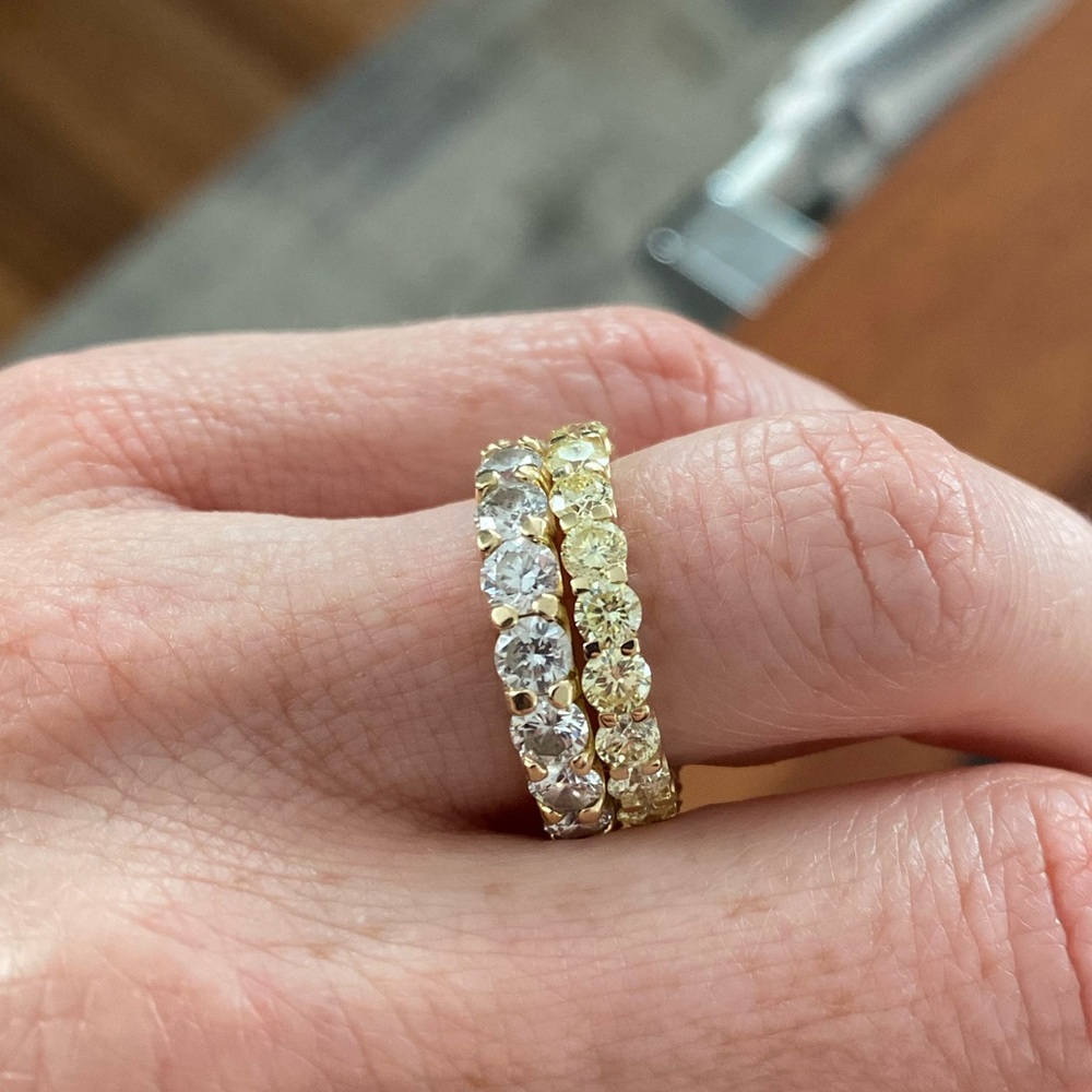 3 Carat Yellow diamond eternity band